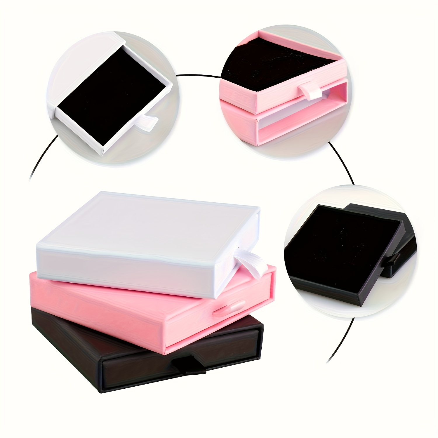 Valentine's Day Set of 3 Jewelry Gift Boxes, Perfect for Keepsake Packaging